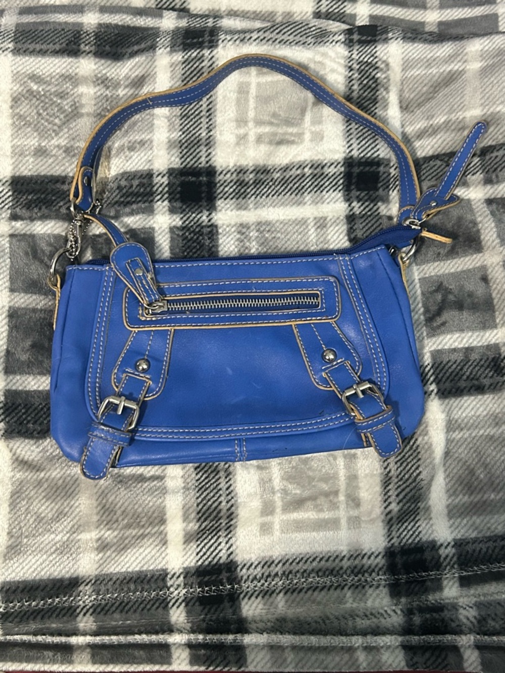 Blue Women's hand Bag - Stylish Everyday Handbag